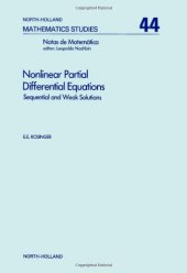 book Nonlinear partial differential equations: sequential and weak solutions