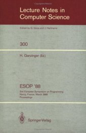 book ESOP '88: 2nd European Symposium on Programming Nancy, France, March 21–24, 1988 Proceedings