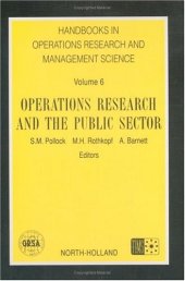 book Operations research and the public sector