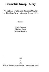 book Geometric group theory: Proc. of a special research quarter Ohio State Univ. 1992