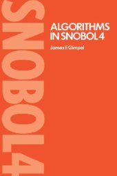 book Algorithms in SNOBOL4