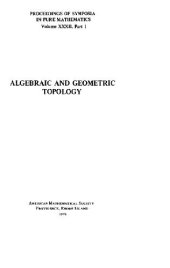 book Algebraic and geometric topology