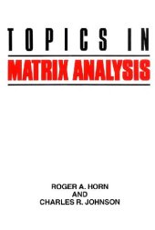 book Topics in matrix analysis