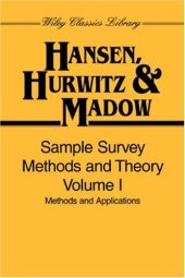 book Sample survey methods and theory