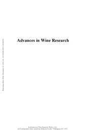 book Advances in wine research