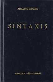 book Apolonio Díscolo: Sintaxis