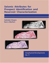 book Seismic attributes for prospect identification and reservoir characterization