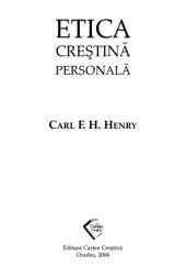 book Etica creştină personală