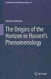 book The origins of the horizon in Husserl's phenomenology