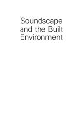 book Soundscape and the built environment