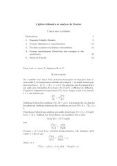 book Algèbre bilinéaire et analyse de Fourier [Lecture notes]