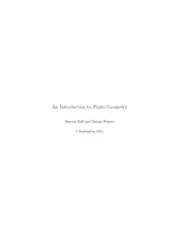 book An Introduction to Finite Geometry [lecture notes]