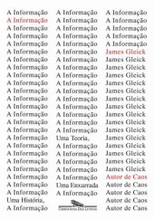 book A Informação. Uma História, Uma Teoria, Uma Enxurrada