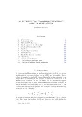 book An introduction to Galois cohomology and its applications [Lecture notes]