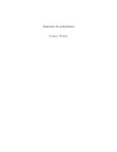 book Anneaux de polynômes [Lecture notes]