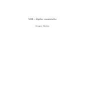 book M2R - Algèbre commutative [lecture notes]