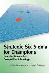 book Strategic six sigma for champions : keys to sustainable competitive advantage