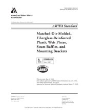 book Match-die-molded, fiberglass-reinforced plastic weir plates, scum baffles, and mounting brackets