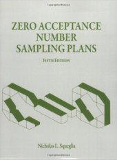 book Zero Acceptance Number Sampling Plans, Fifth Edition