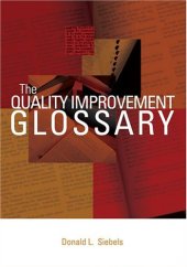 book The Quality Improvement Glossary