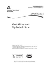 book AWWA B202-13 Quicklime and Hydrated Lime