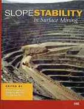 book Slope stability in surface mining