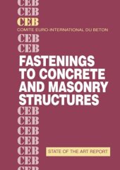 book Fastenings to concrete and masonry structures : state of the art report