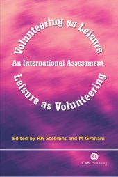 book Volunteering as leisure/leisure as volunteering: an international assessment