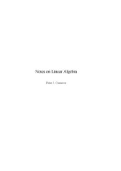 book Notes on Linear Algebra [Lecture notes]