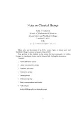 book Notes on Classical Groups [Lecture notes]