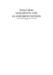 book Geschichte und Klassenbewußtsein – Studien über marxistische Dialektik