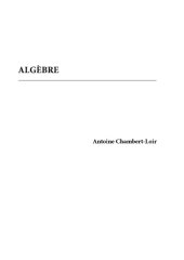 book Algèbre [Lecture notes]