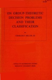 book On group-theoretic decision problems and their classification