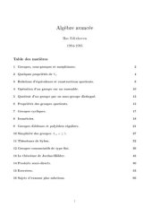 book Algèbre avancée [Lecture notes]