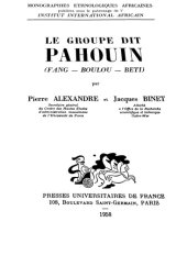 book Le groupe dit pahouin (Fang, Boulou, Beti)