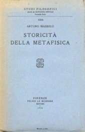 book Storicità della metafisica