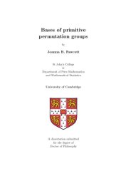 book Bases of primitive permutation groups [PhD thesis]