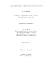 book CoZinbiel Hopf algebras in combinatorics [PhD thesis]