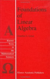 book Foundations of Linear Algebra