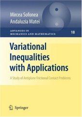 book Variational inequalities with applications: A study of antiplane frictional contact problems