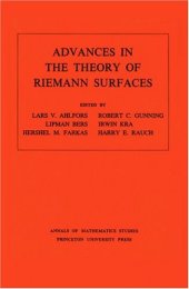 book Advances in the theory of Riemann surfaces; proceedings of the 1969 Stony Brook conference