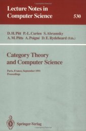 book Category Theory and Computer Science: Paris, France, September 3–6, 1991 Proceedings