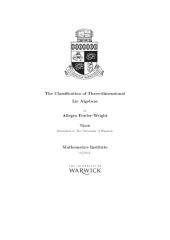 book The Classification of Three-dimensional Lie Algebras [thesis]