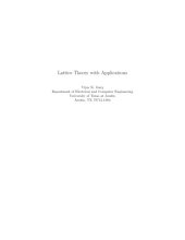 book Lattice Theory with Applications [book draft?]