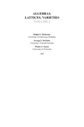 book Algebras, Lattices, Varieties [Chs. 1 and 2 ONLY]