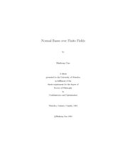 book Normal Bases over Finite Fields [PhD thesis]