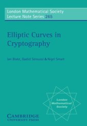 book Elliptic Curves in Cryptography