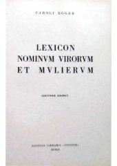 book Lexicon nominum virorum et mulierum