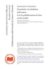 book Feuerbach e la dialettica dell'essere. Con la pubblicazione di due  scritti inediti