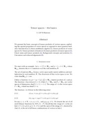 book Tensor spaces -- the basics [Lecture notes]